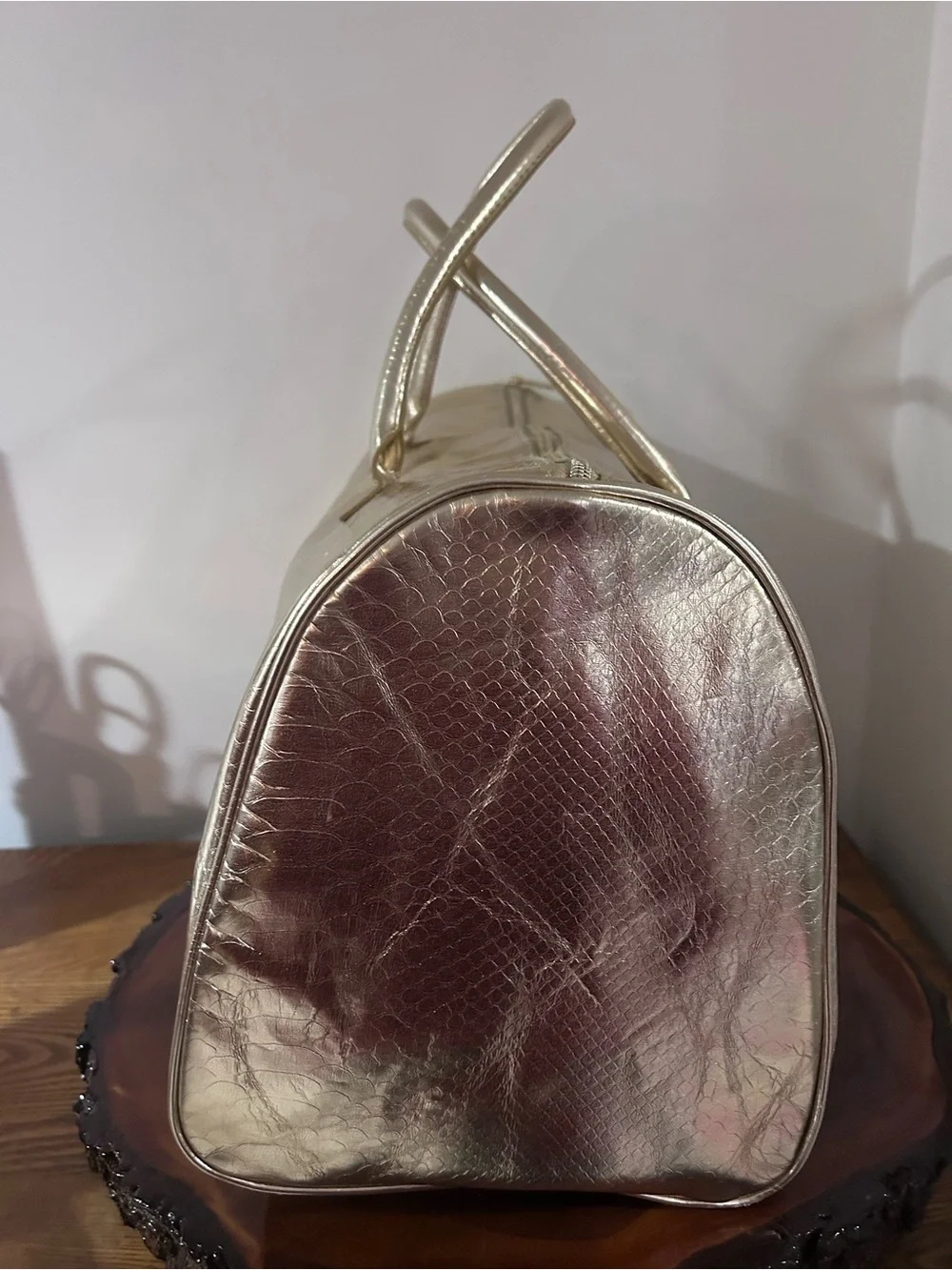Michael Kors Metallic Gold Travel Satchel